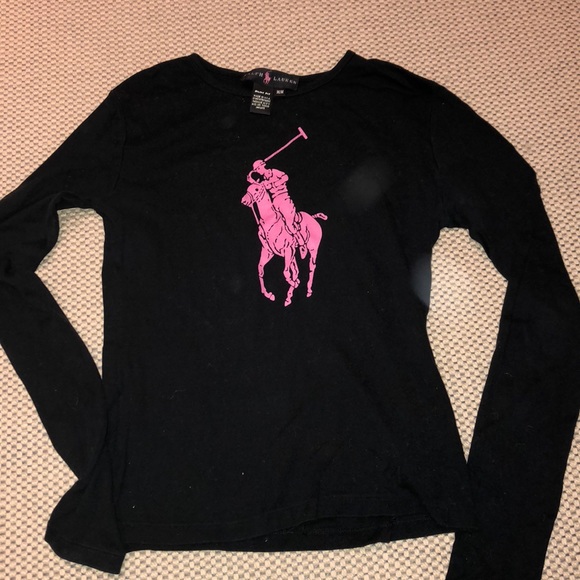 ralph lauren pink pony t shirt